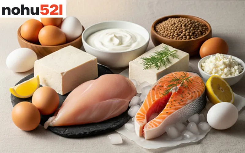 Thực Phẩm Giảm Cân An Toàn: Chiến Lược Dinh Dưỡng Khoa Học Giúp Giảm Mỡ Lâu Dài Ức gà, trứng và cá béo